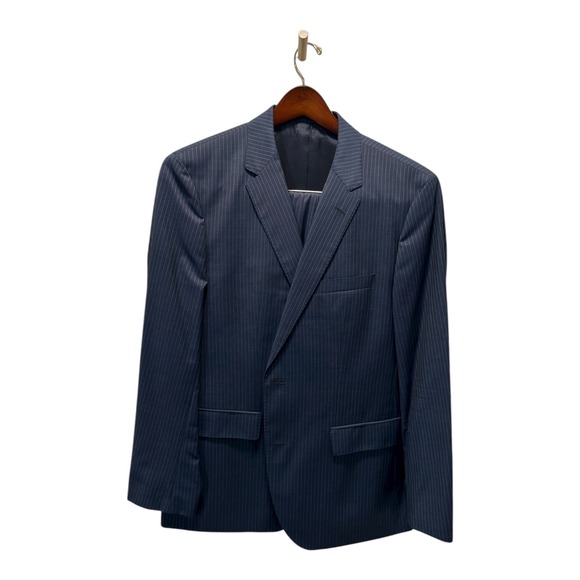 Hugo Boss Guabello Super 130s Pinstripe Wool Suit Men's US 42R Blazer Trousers - Picture 1 of 16